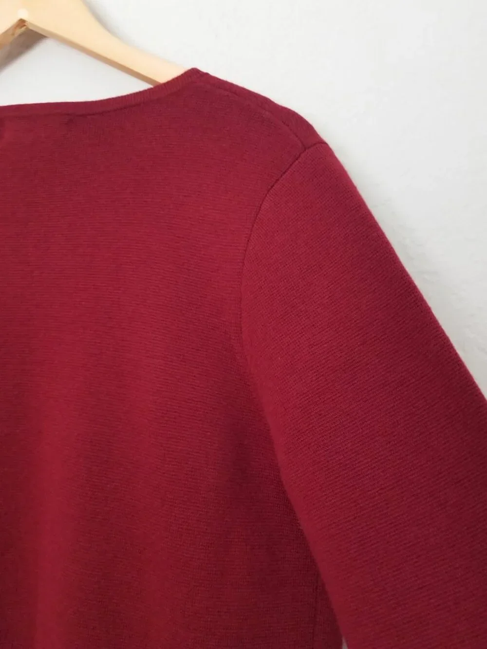 NEW J. Crew 365 Juliette Open-Front Collarless Sweater Blazer in Burgundy S $158
